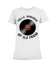Vinyl Record Hello darkness Premium Fit Ladies Tee tile