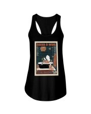 Book and wine are my therapy Ladies Flowy Tank tile