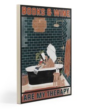 Book and wine are my therapy Gallery Wrapped Canvas Prints tile