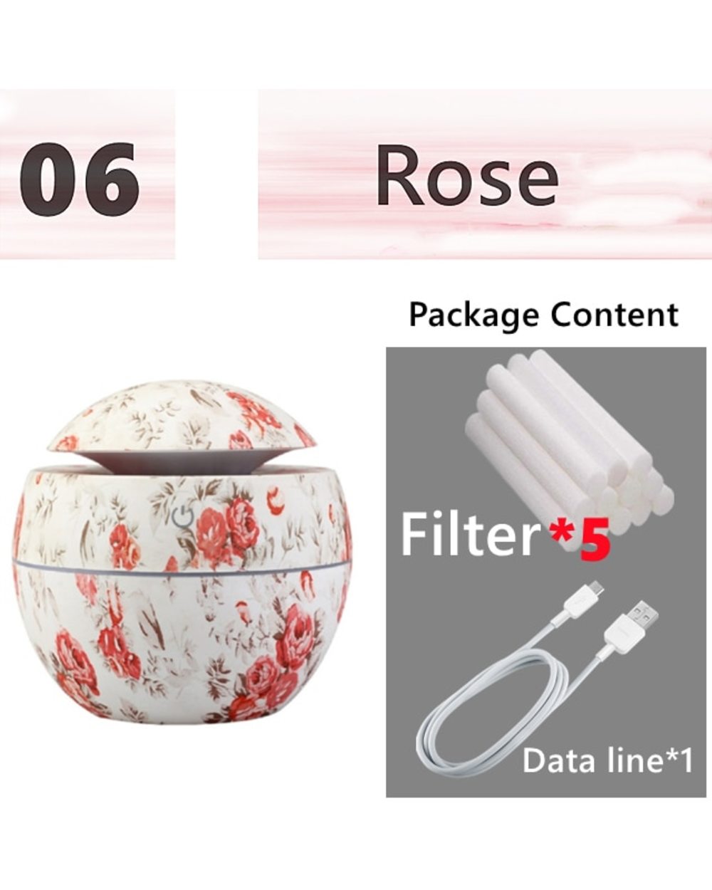 Mini Air Humidifier LED Night Light Electric Essential Oil Diffuser Aromatherapy Home template