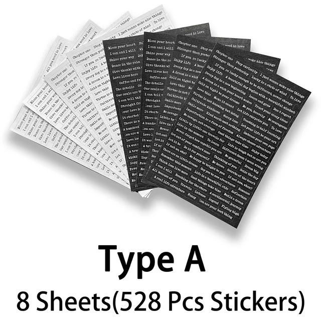 Sentiment Phrase Stickers Junk Journal Ephemera Vintage Stickers Aesthetic Album Words Stickers Scrapbooking Material template