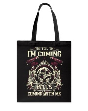 Hell's Coming With Me - Front side Tote Bag thumbnail