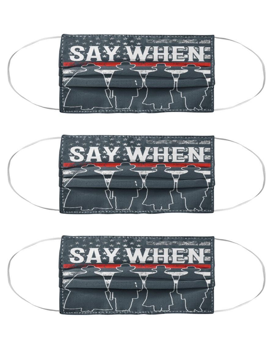 SAY WHEN Cloth Face Mask - 3 Pack