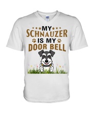 My Schnauzer Is My Door Bell V-Neck T-Shirt thumbnail