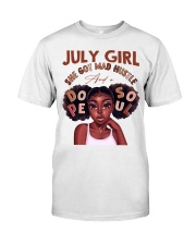 July girl she got mad hustle and a dope soul Premium Fit Mens Tee tile