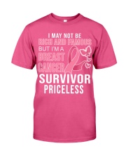 I may not be rich and famous but I'm a breast cancer survivor priceless Premium Fit Mens Tee tile