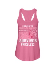I may not be rich and famous but I'm a breast cancer survivor priceless Ladies Flowy Tank tile