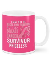 I may not be rich and famous but I'm a breast cancer survivor priceless Mugs tile