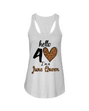 June Queen hello 40 Ladies Flowy Tank tile