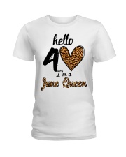June Queen hello 40 Ladies T-Shirt tile