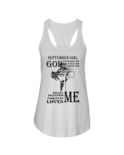 September girl god designed me design printed Ladies Flowy Tank tile