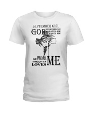September girl god designed me design printed Ladies T-Shirt tile