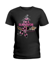 I'm survivor breast cancer awareness Ladies T-Shirt tile