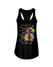 December Girl I may not be perfect but Jesus thinks I'm to die for Faith Ladies Flowy Tank tile