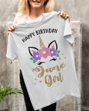 June girl happy birthday design printed Classic T-Shirt apparel-classic-tshirt-lifestyle-front-117