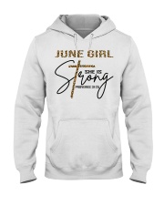 June girl she is strong Hooded Sweatshirt tile