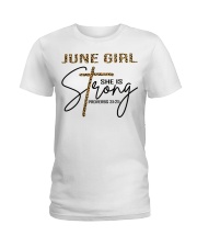 June girl she is strong Ladies T-Shirt tile