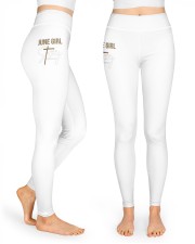 June girl she is strong High Waist Leggings tile