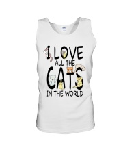 I love all the cats in the world Unisex Tank tile