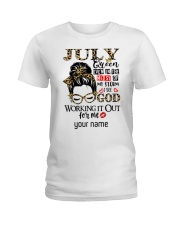 July Girl even in the midst design Ladies T-Shirt tile