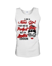 June Girl i may not be perfect design printed Unisex Tank tile