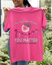 You are not alone you matter breast cancer awareness Classic T-Shirt apparel-classic-tshirt-lifestyle-front-130