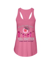 You are not alone you matter breast cancer awareness Ladies Flowy Tank tile
