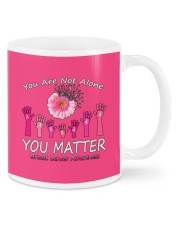 You are not alone you matter breast cancer awareness Mugs tile