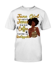June Girl with Jesus in my heart design Classic T-Shirt front