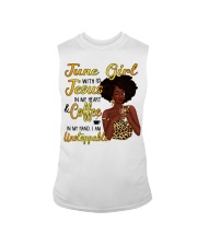 June Girl with Jesus in my heart design Sleeveless Tee tile