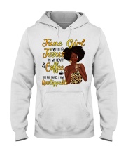 June Girl with Jesus in my heart design Hooded Sweatshirt tile