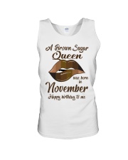November Queen Happy birthday design printed Unisex Tank tile