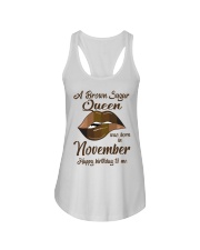 November Queen Happy birthday design printed Ladies Flowy Tank tile