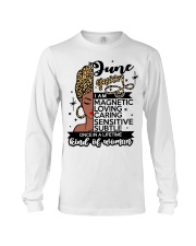 June queen i am magnetic loving caring sensitive subtle once in a lifetime kinol of woman Long Sleeve Tee tile