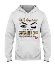 This queen was born in September Hooded Sweatshirt tile