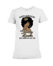 July Queen just living my best life design Premium Fit Ladies Tee tile