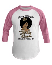 July Queen just living my best life design Baseball Tee tile