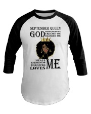 September Queen god designed me design printed Baseball Tee tile