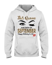 This queen was born in September Hooded Sweatshirt tile