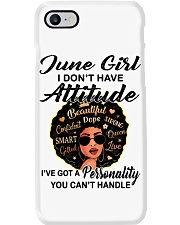 June girl I don t have attitude Phone Case tile