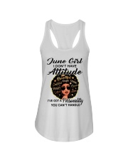 June girl I don t have attitude Ladies Flowy Tank tile