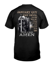 January Guy The Devil Saw Me With My Head Down Premium Fit Mens Tee tile