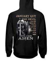 January Guy The Devil Saw Me With My Head Down Hooded Sweatshirt tile