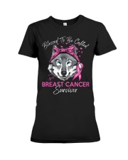 Blessed to be called breast cancer survivor Premium Fit Ladies Tee tile