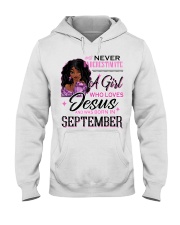 September girl who love Jesus design printed t shirt design birthday t shirt Hooded Sweatshirt tile