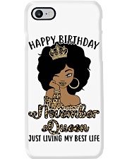 November Queen just living my best life design Phone Case tile