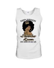 November Queen just living my best life design Unisex Tank tile