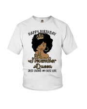 November Queen just living my best life design Youth T-Shirt tile