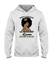 November Queen just living my best life design Hooded Sweatshirt tile