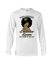 November Queen just living my best life design Long Sleeve Tee tile